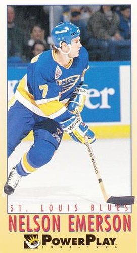#209 Nelson Emerson - St. Louis Blues - 1993-94 Fleer PowerPlay Hockey