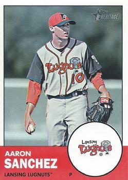 #209 Aaron Sanchez - Lansing Lugnuts - 2012 Topps Heritage Minor League Baseball