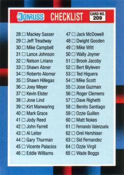 #209 Checklist: 28-107 - 1988 Leaf Baseball
