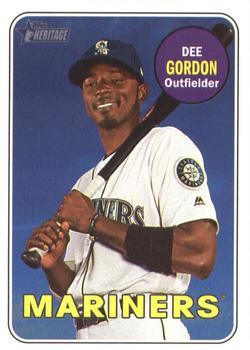 #209 Dee Gordon - Seattle Mariners - 2018 Topps Heritage Baseball