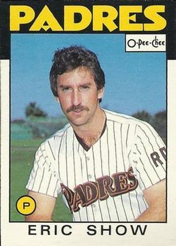 #209 Eric Show - San Diego Padres - 1986 O-Pee-Chee Baseball