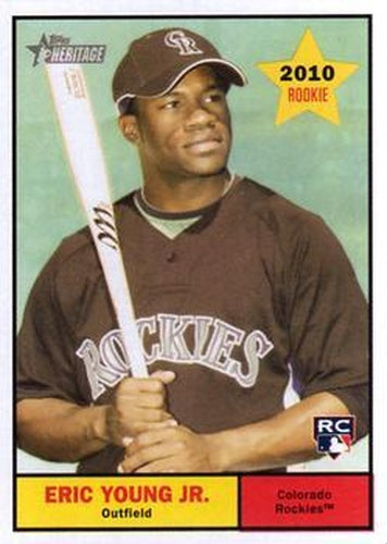 #209 Eric Young Jr. - Colorado Rockies - 2010 Topps Heritage Baseball
