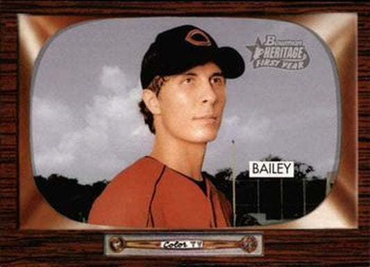 #209 Homer Bailey - Cincinnati Reds - 2004 Bowman Heritage Baseball