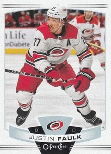 #209 Justin Faulk - Carolina Hurricanes - 2019-20 O-Pee-Chee Hockey