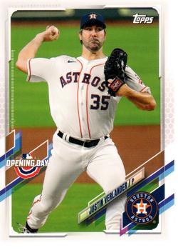 #209 Justin Verlander - Houston Astros - 2021 Topps Opening Day Baseball