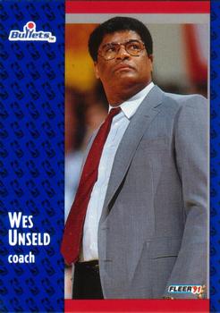 #209 Wes Unseld - Washington Bullets - 1991-92 Fleer Basketball