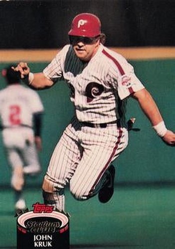 #209 John Kruk - Philadelphia Phillies - 1992 Stadium Club Baseball
