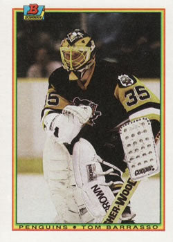 #209 Tom Barrasso - Pittsburgh Penguins - 1990-91 Bowman Hockey
