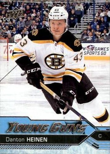 #209 Danton Heinen - Boston Bruins - 2016-17 Upper Deck Hockey