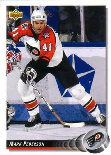 #209 Mark Pederson - Philadelphia Flyers - 1992-93 Upper Deck Hockey