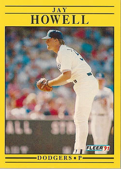 #209 Jay Howell - Los Angeles Dodgers - 1991 Fleer Baseball