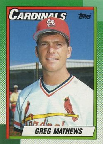 #209 Greg Mathews - St. Louis Cardinals - 1990 Topps Baseball