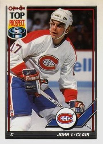 #209 John LeClair - Montreal Canadiens - 1991-92 O-Pee-Chee Hockey