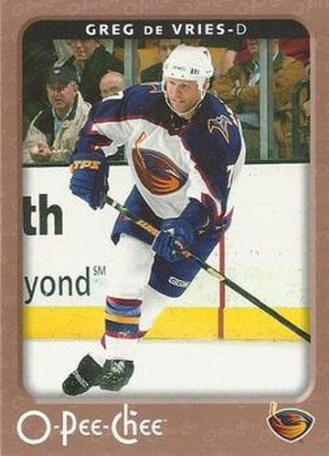 #20 Greg de Vries - Atlanta Thrashers - 2006-07 O-Pee-Chee Hockey