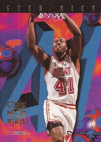 #20 Glen Rice - Miami Heat - 1995-96 Hoops Basketball - Number Crunchers
