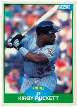 #20 Kirby Puckett - Minnesota Twins - 1989 Score Baseball