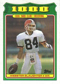 #20 Webster Slaughter - Cleveland Browns - 1988 Topps Football - 1000 Yard Club