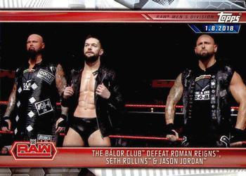 #20 The Bálor Club Defeat Roman Reigns, Seth Rollins & Jason Jordan - 2019 Topps WWE Road to Wrestlemania Wrestling