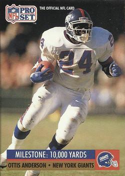 #20 Ottis Anderson - New York Giants - 1991 Pro Set Football