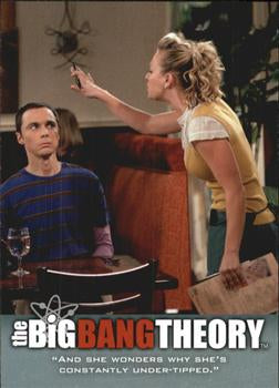 #20 "And she wonders why she's constantly under-tipped - 2013 Big Bang Theory Seasons 3 & 4