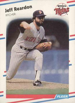 #20 Jeff Reardon - Minnesota Twins - 1988 Fleer Baseball