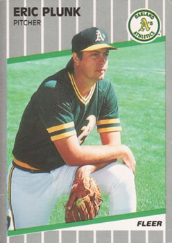#20 Eric Plunk - Oakland Athletics - 1989 Fleer Baseball