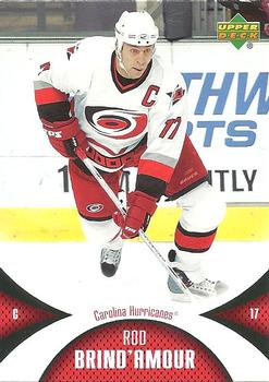 #20 Rod Brind'Amour - Carolina Hurricanes - 2006-07 Upper Deck Mini Jersey Hockey