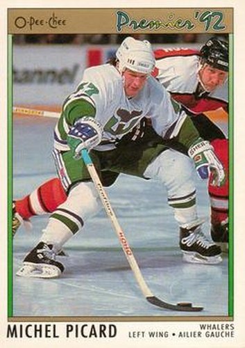 #20 Michel Picard - Hartford Whalers - 1991-92 O-Pee-Chee Premier Hockey