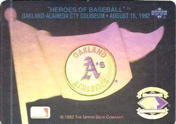 #NNO Oakland Athletics - Oakland Athletics - 1992 Upper Deck Baseball - Heroes of Baseball Pennant Holograms