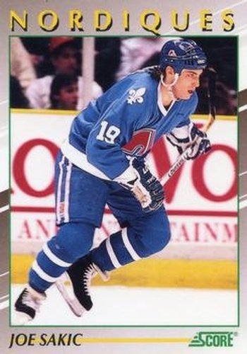 #20 Joe Sakic - Quebec Nordiques - 1991-92 Score Young Superstars Hockey