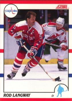 #20 Rod Langway - Washington Capitals - 1990-91 Score Canadian Hockey