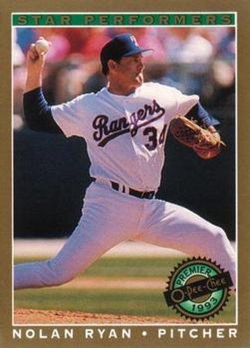 #20 Nolan Ryan - Texas Rangers - 1993 O-Pee-Chee Premier Baseball - Star Performers