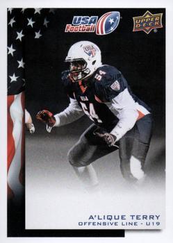 #20 A'Lique Terry - USA - 2014 Upper Deck USA Football