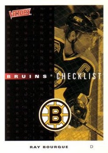 #20 Bruins Checklist - Boston Bruins - 1999-00 Upper Deck Victory Hockey