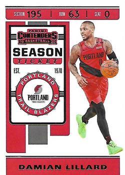 #20 Damian Lillard - Portland Trail Blazers - 2019-20 Panini Contenders Basketball