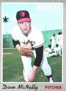 #20 Dave McNally - Baltimore Orioles - 1970 Topps Baseball
