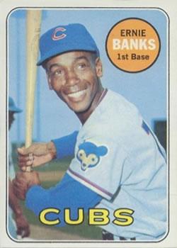 #20 Ernie Banks - Chicago Cubs - 1969 Topps Baseball