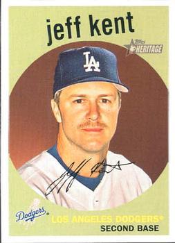 #20 Jeff Kent - Los Angeles Dodgers - 2008 Topps Heritage Baseball