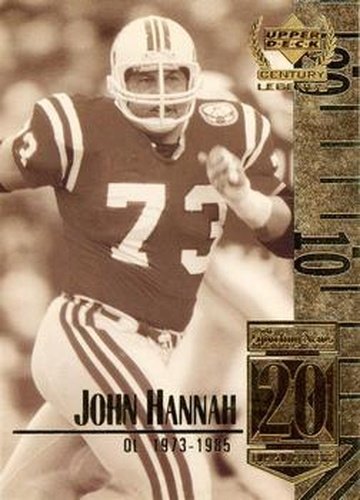 #20 John Hannah - New England Patriots - 1999 Upper Deck Century Legends Football