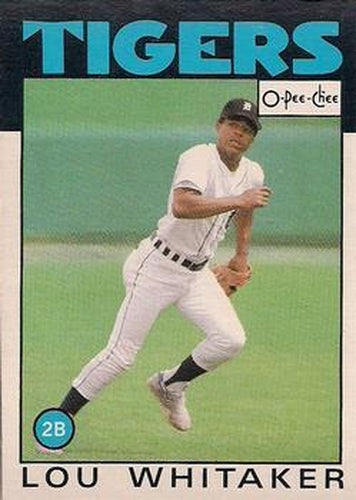 #20 Lou Whitaker - Detroit Tigers - 1986 O-Pee-Chee Baseball