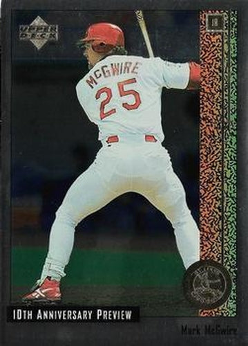 #20 Mark McGwire - St. Louis Cardinals - 1998 Upper Deck - 10th Anniversary Preview Baseball