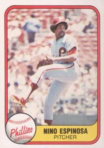 #20 Nino Espinosa - Philadelphia Phillies - 1981 Fleer Baseball
