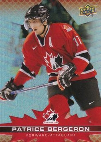 #20 Patrice Bergeron - Canada - 2021-22 Upper Deck Tim Hortons Team Canada Hockey