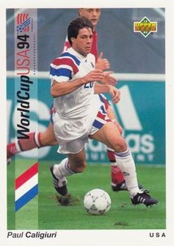 #20 Paul Caligiuri - USA - 1993 Upper Deck World Cup Preview English/Spanish Soccer