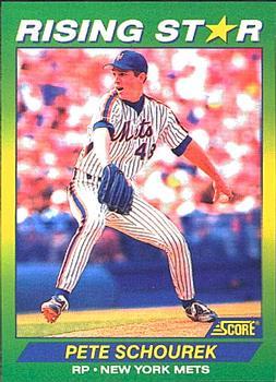 #20 Pete Schourek - New York Mets - 1992 Score 100 Rising Stars Baseball