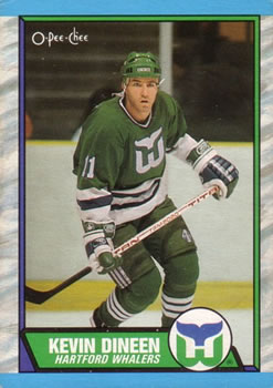 #20 Kevin Dineen - Hartford Whalers - 1989-90 O-Pee-Chee Hockey