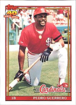 #20 Pedro Guerrero - St. Louis Cardinals - 1991 O-Pee-Chee Baseball