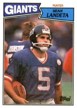 #20 Sean Landeta - New York Giants - 1987 Topps Football
