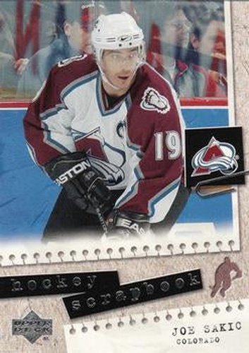 #HS20 Joe Sakic - Colorado Avalanche - 2005-06 Upper Deck - Hockey Scrapbook