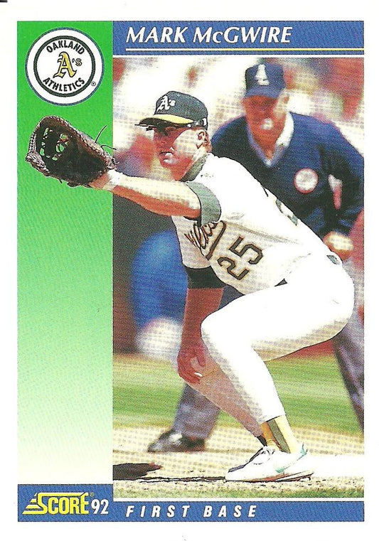 #20 Mark McGwire - Oakland Athletics - 1992 Score Baseball